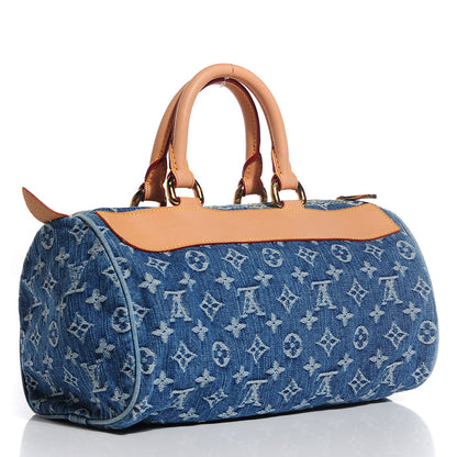 Louis Vuitton Monogram Denim Neo Speedy Blue 3 of 7