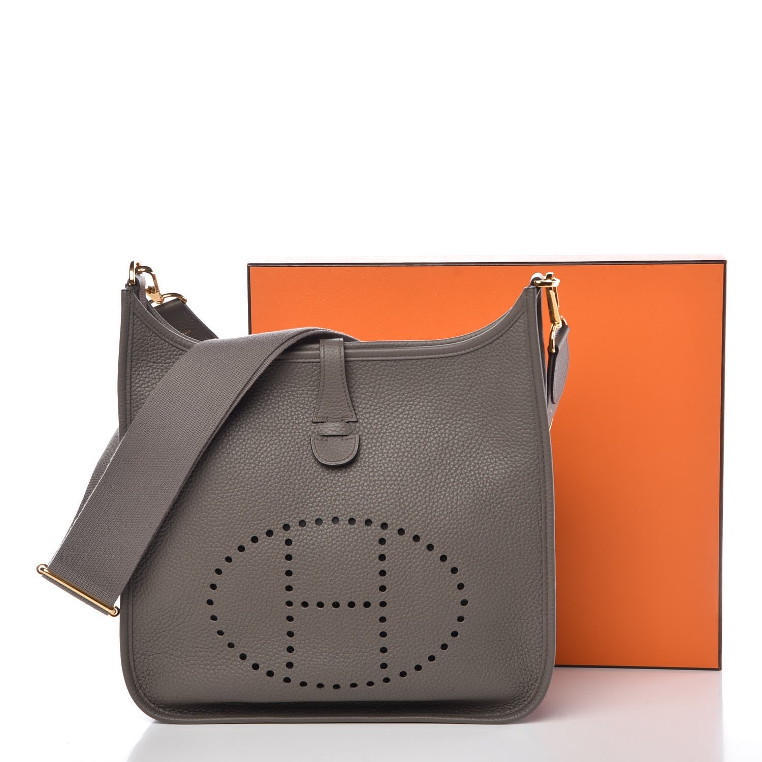 Hermes Taurillon Clemence Evelyne III PM Etain 8 of 8