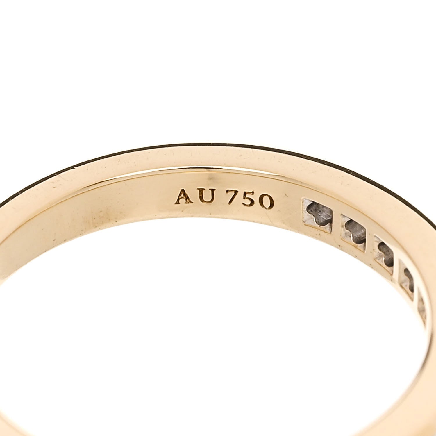 Tiffany 18K Yellow Gold Diamond 2mm Channel Set Band Ring 47 4 5 of 6