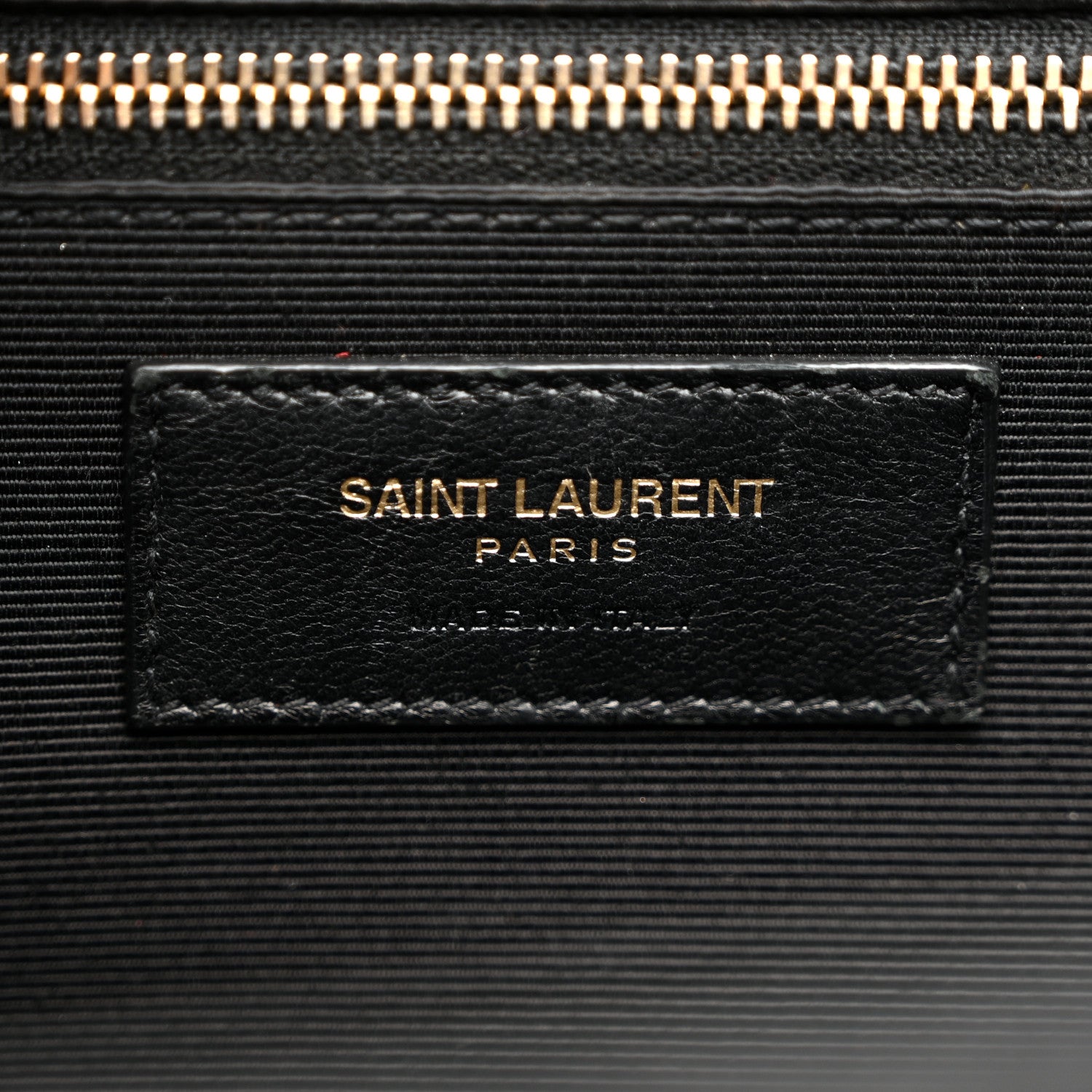 Saint Laurent Grain De Poudre Matelasse Chevron Large Monogram Satchel Black 9 of 14