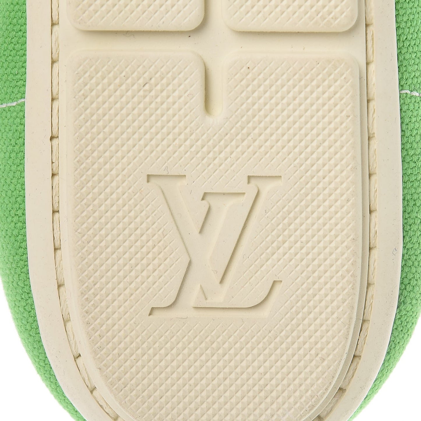 Canvas Calfskin Sneakers 38 Green