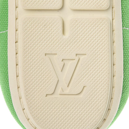 Louis Vuitton Canvas Calfskin Sneakers 38 Green 8 of 14