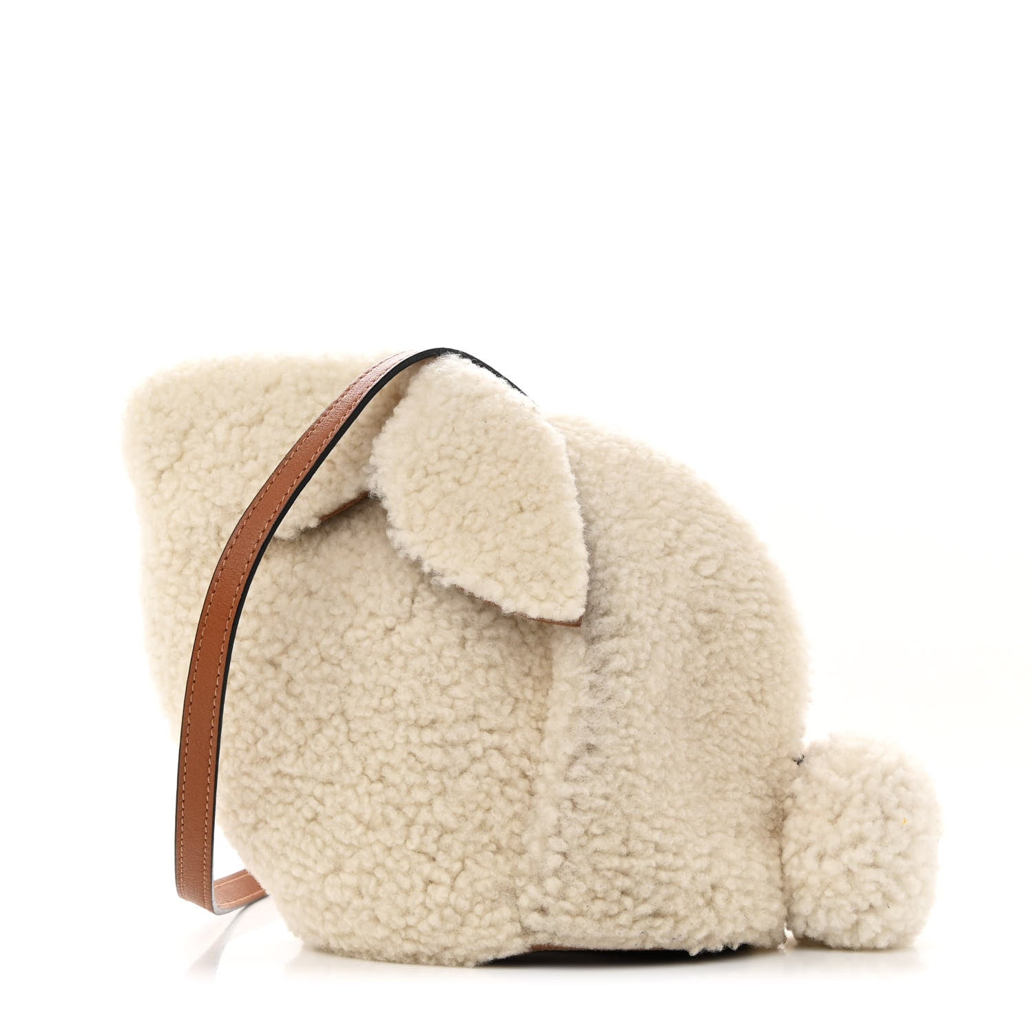 Loewe Shearling Mini Bunny Crossbody Bag Natural 1 of 10