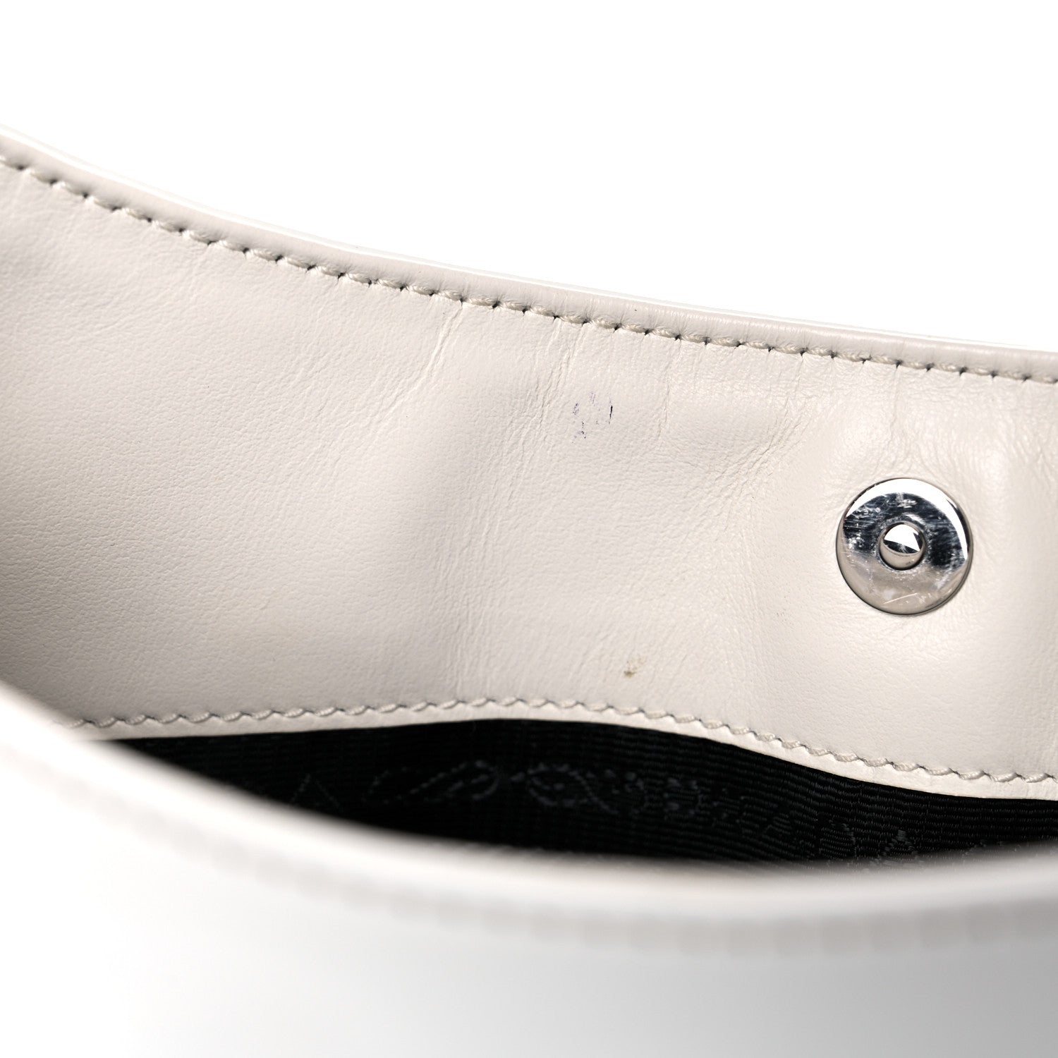 Prada Spazzolato Cleo Shoulder Bag White 12 of 20