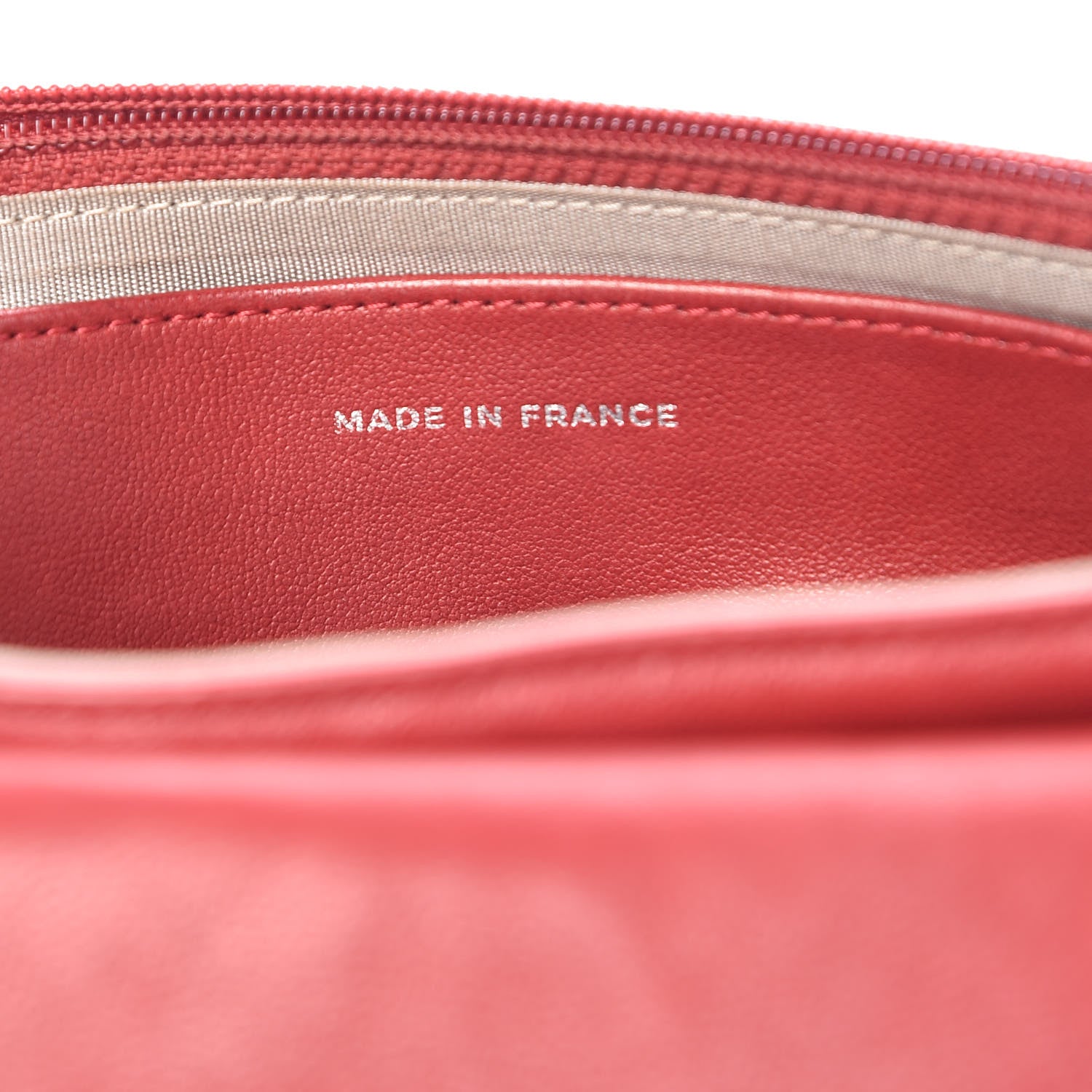 Chanel Lambskin Half Moon Wallet On Chain WOC Red 7 of 17