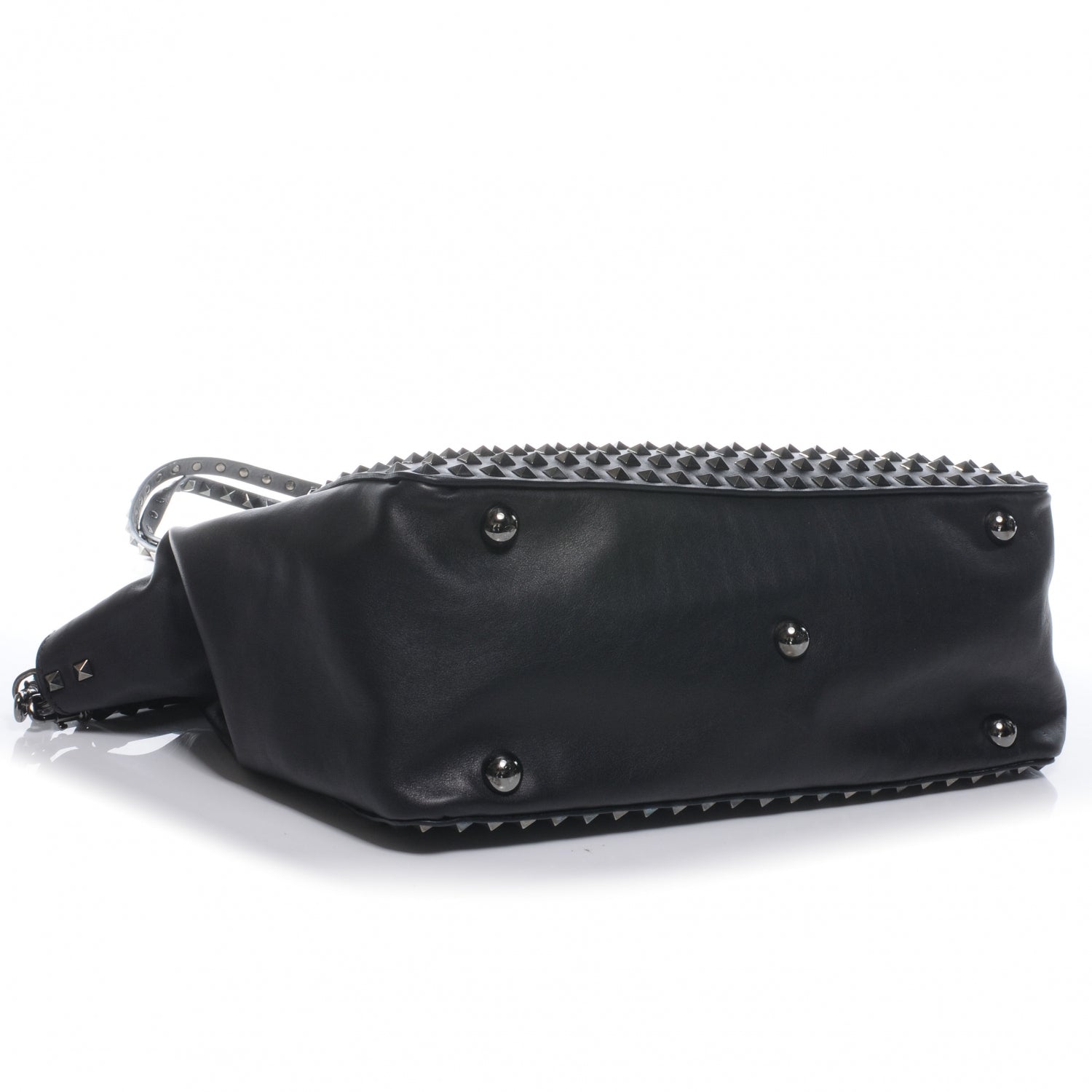 Valentino Garavani Vitello Medium Rockstud All Over Tote Black 4 of 7