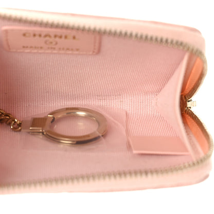 Chanel Caviar Quilted Zipped Key Holder Case Light Pink 5 of 10