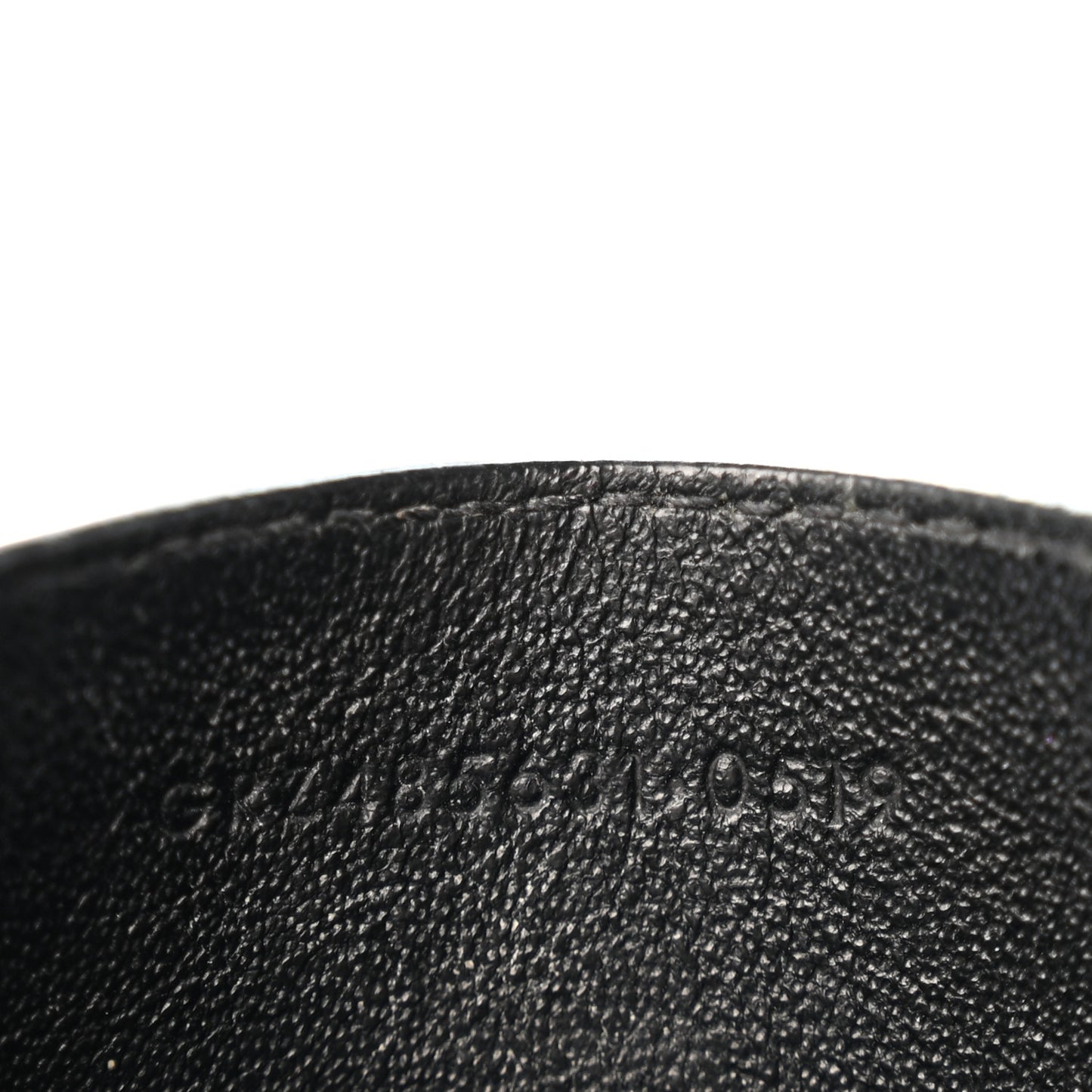 Calfskin Crocodile Embossed Monogram Credit Card Case Black