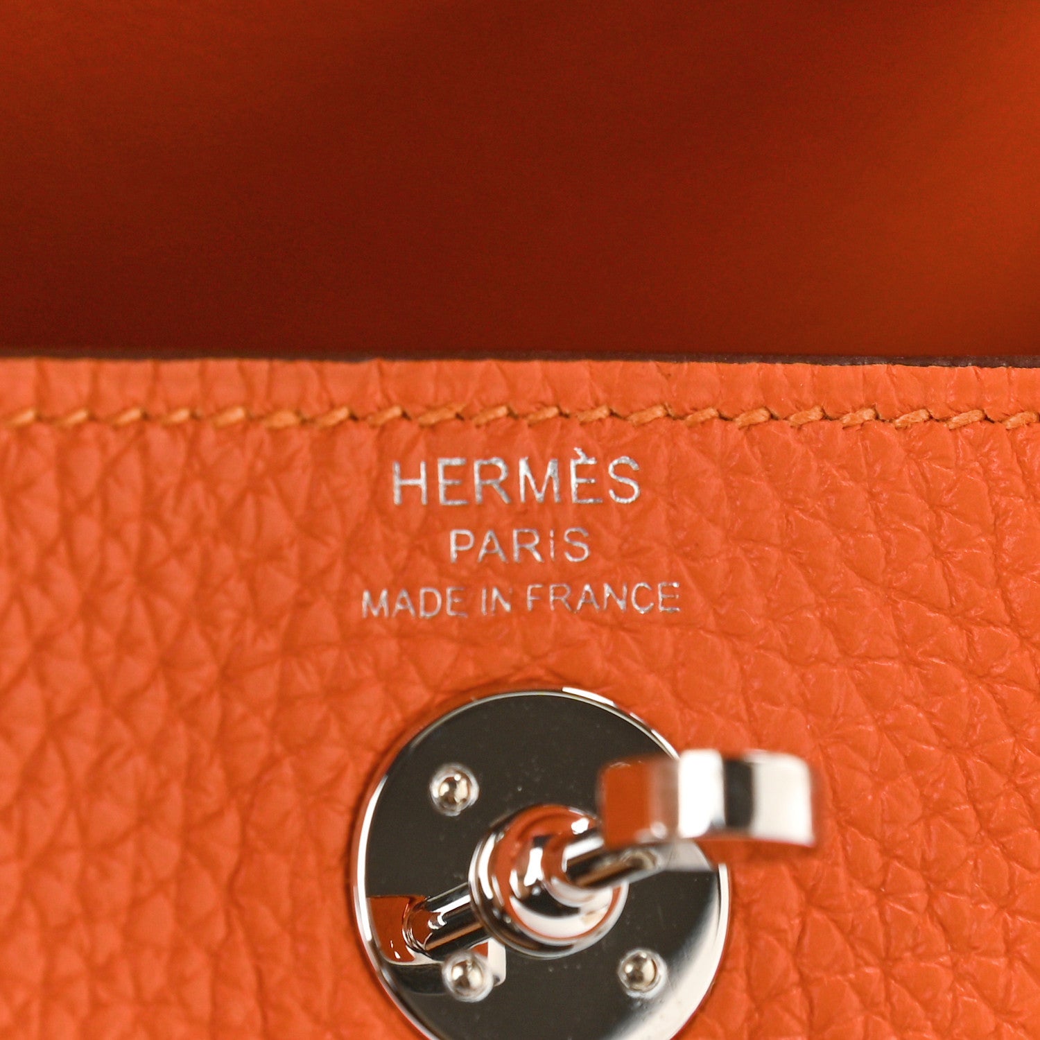 Hermes Taurillon Clemence Mini Lindy 20 Feu 6 of 11