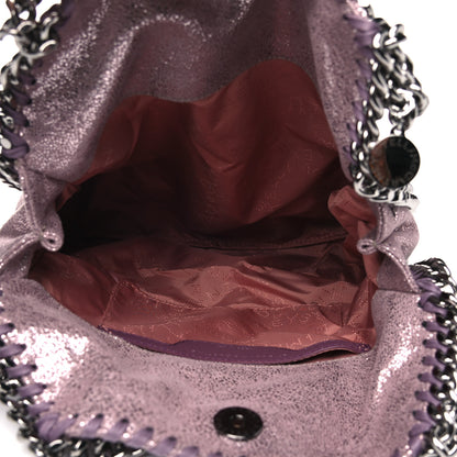 Stella McCartney Metallic Shaggy Deer Mini Falabella Fold Over Tote Light Purple 4 of 4