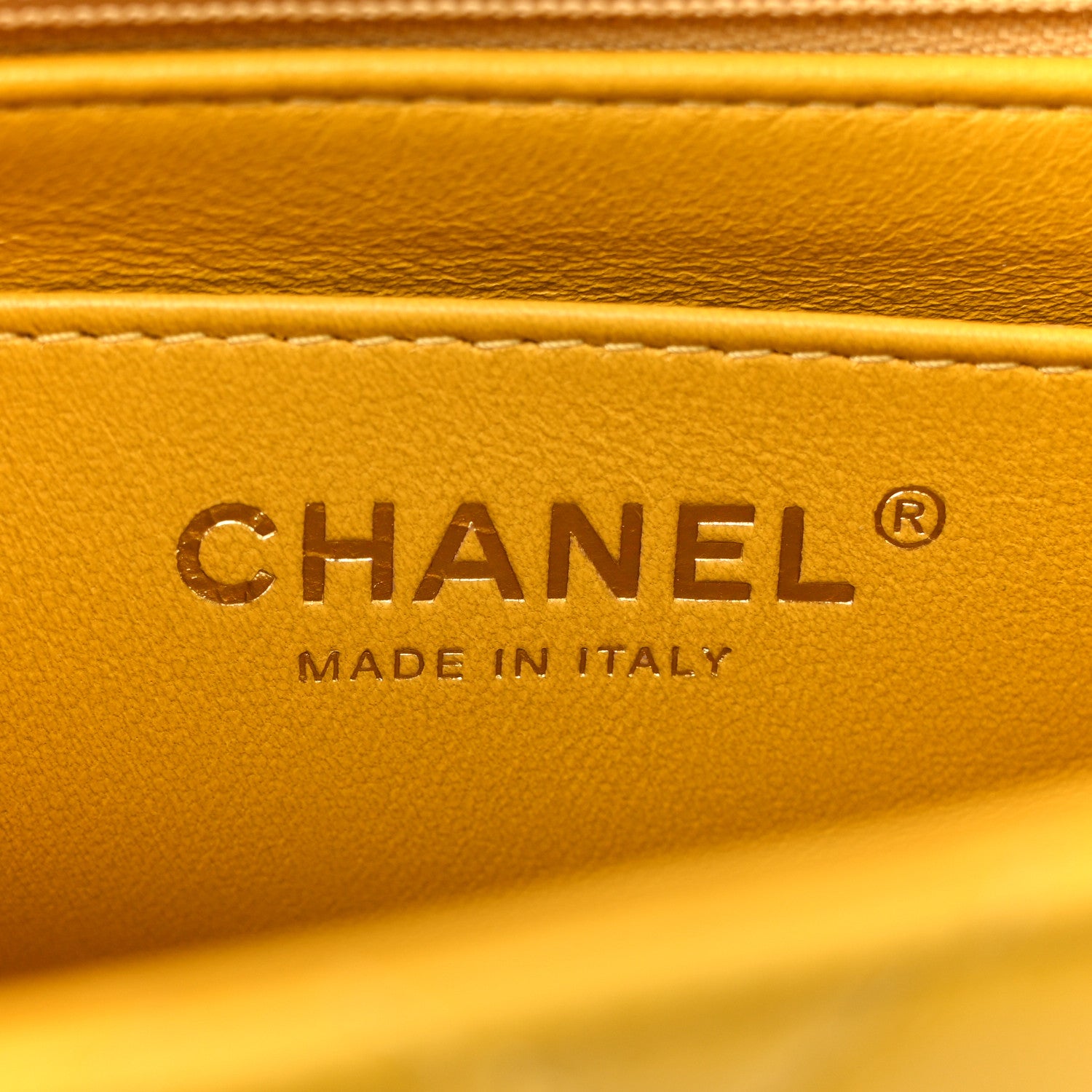 Chanel Lambskin Quilted Mini Top Handle Rectangular Flap Yellow 6 of 12