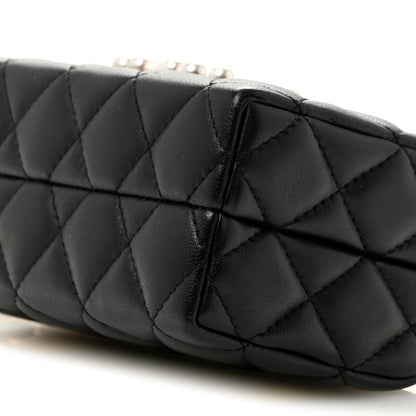 Chanel Lambskin Quilted Pearl CC Vanity Case Black 10 of 11