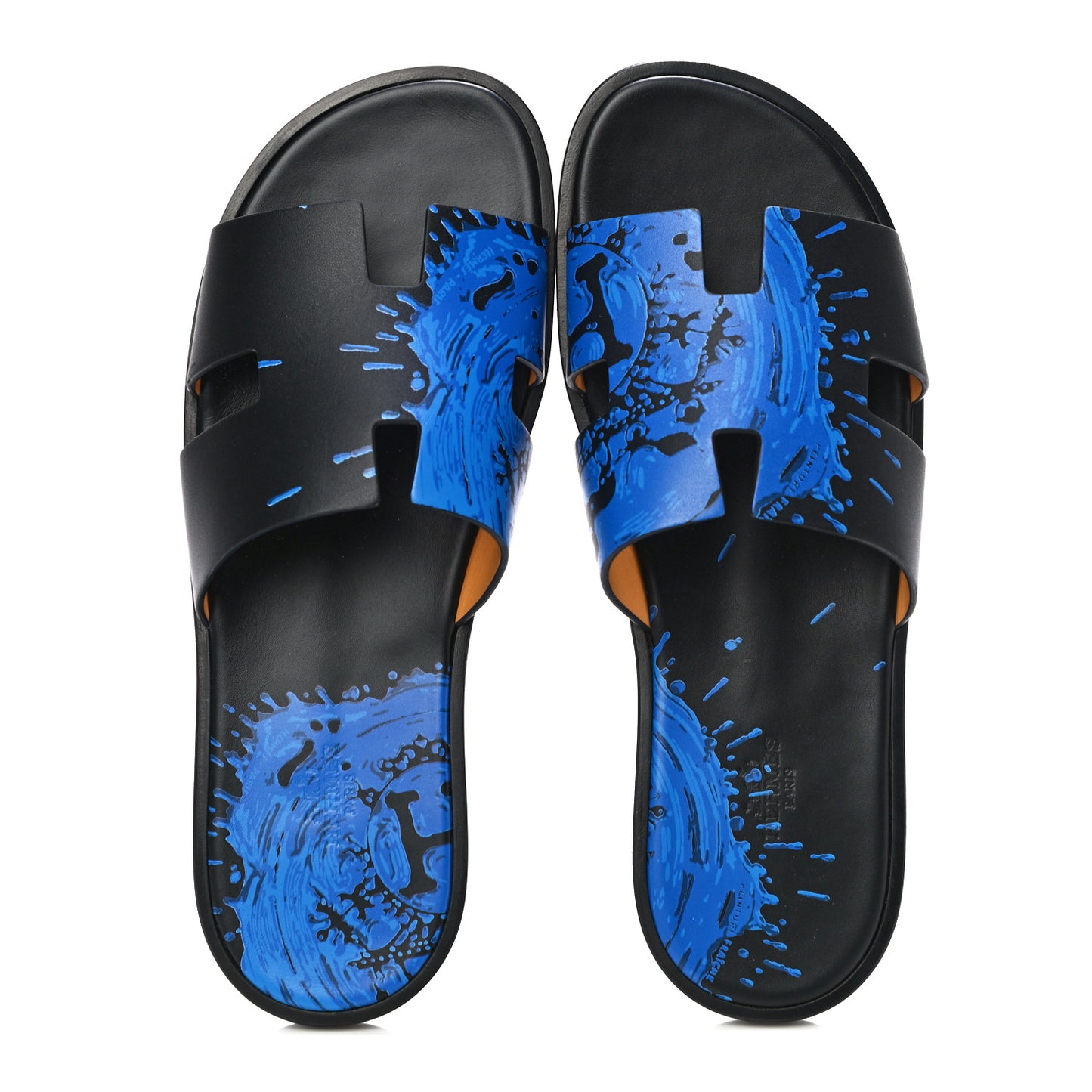 Calfskin Mens Peinture Fraiche Izmir Sandals 42.5 Bleu Electrique