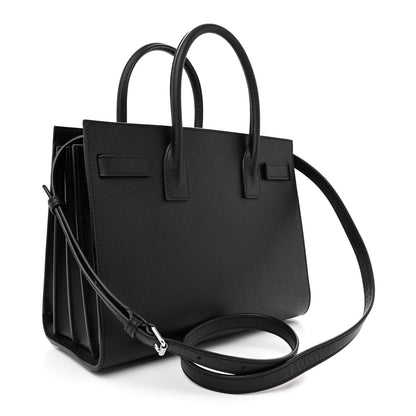 Saint Laurent Grained Calfskin Baby Sac De Jour Black 3 of 11