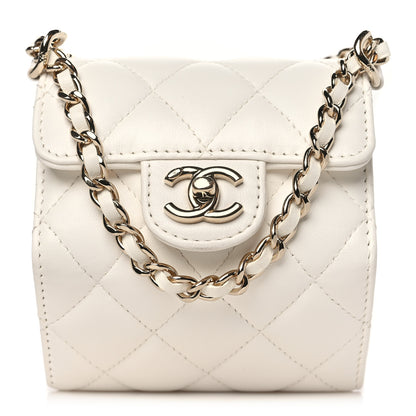 Chanel Lambskin Quilted Foldable Jewelry Box With Chain Black 1 of 12
