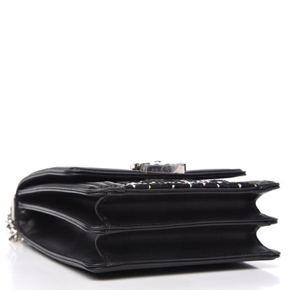 Chanel Calfskin Tweed Quilted North South Boy Flap Black 4 of 9