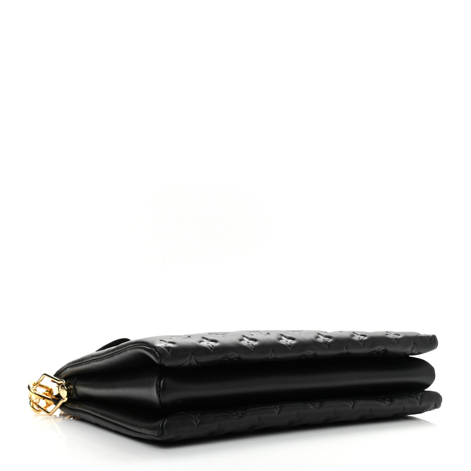 Louis Vuitton Lambskin Embossed Monogram Coussin MM Black 4 of 11