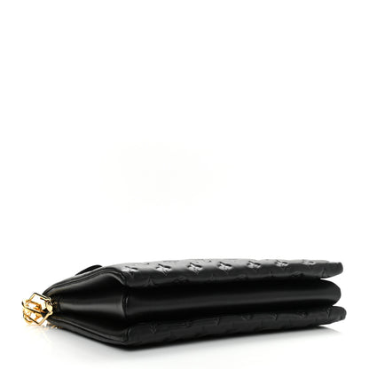 Louis Vuitton Lambskin Embossed Monogram Coussin MM Black 4 of 11