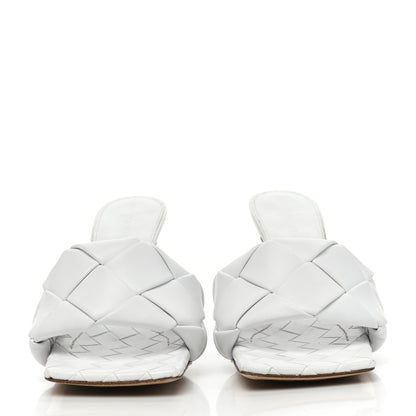 Bottega Veneta Nappa Maxi Intrecciato Lido Mule Sandals 37 Optic White 2 of 8