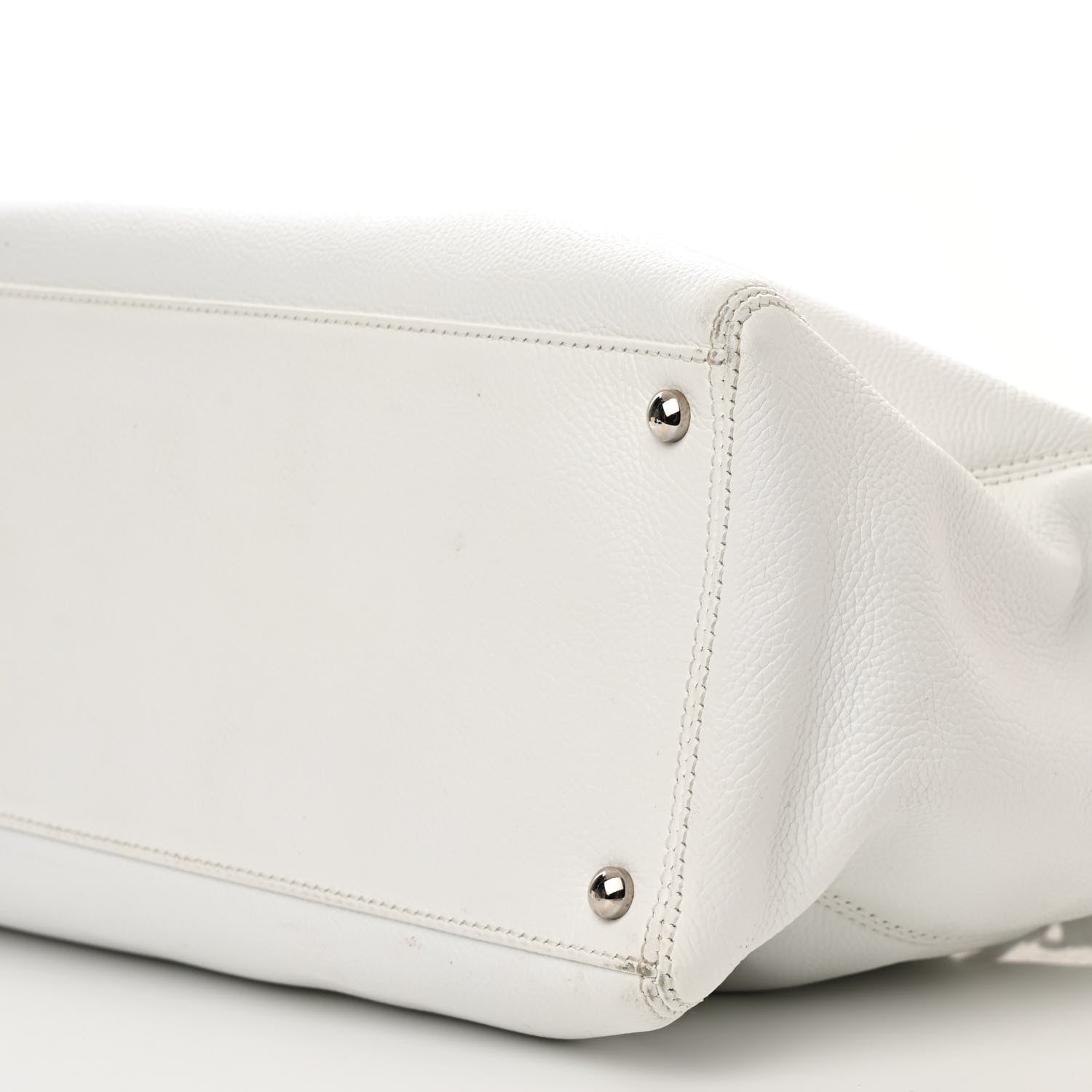 Chanel Calfskin Cerf Executive Shopper Tote White 12 of 20