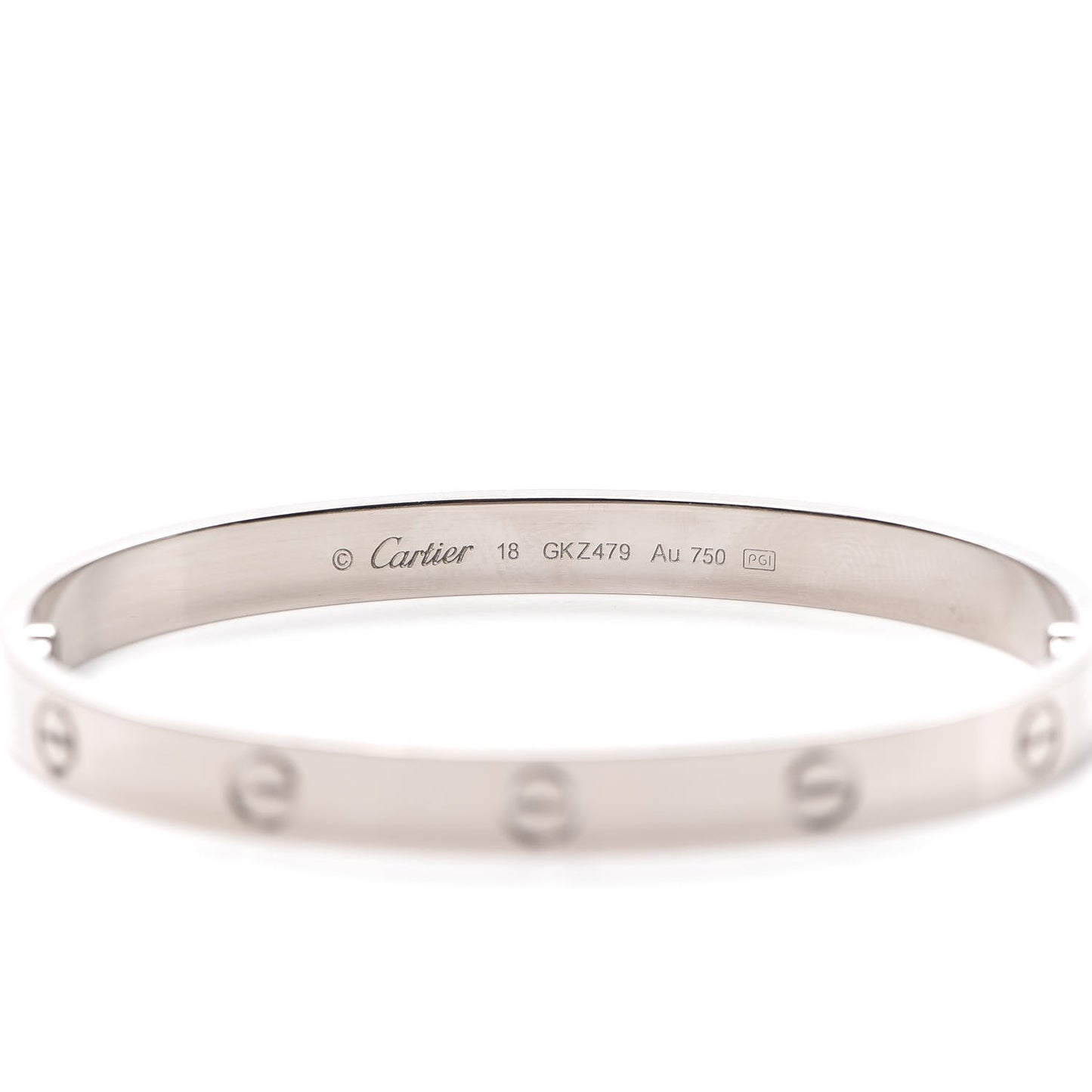 18K White Gold LOVE Bracelet 18