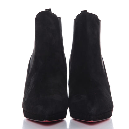 Christian Louboutin Suede Crochinetta 100 Ankle Boots 38.5 Black 2 of 9