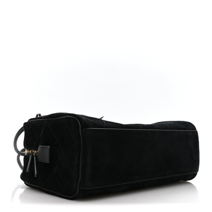 Chanel Suede Calfskin Large Perfect Bowling Bag Black 4 of 11