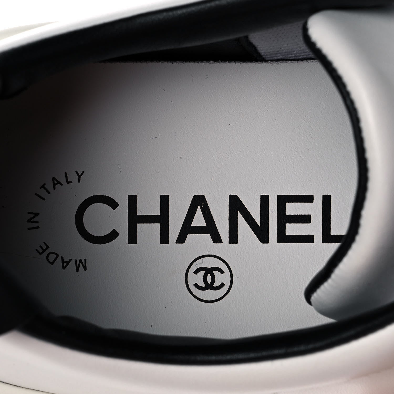 Chanel Calfskin CC Sneakers 35.5 White 8 of 11
