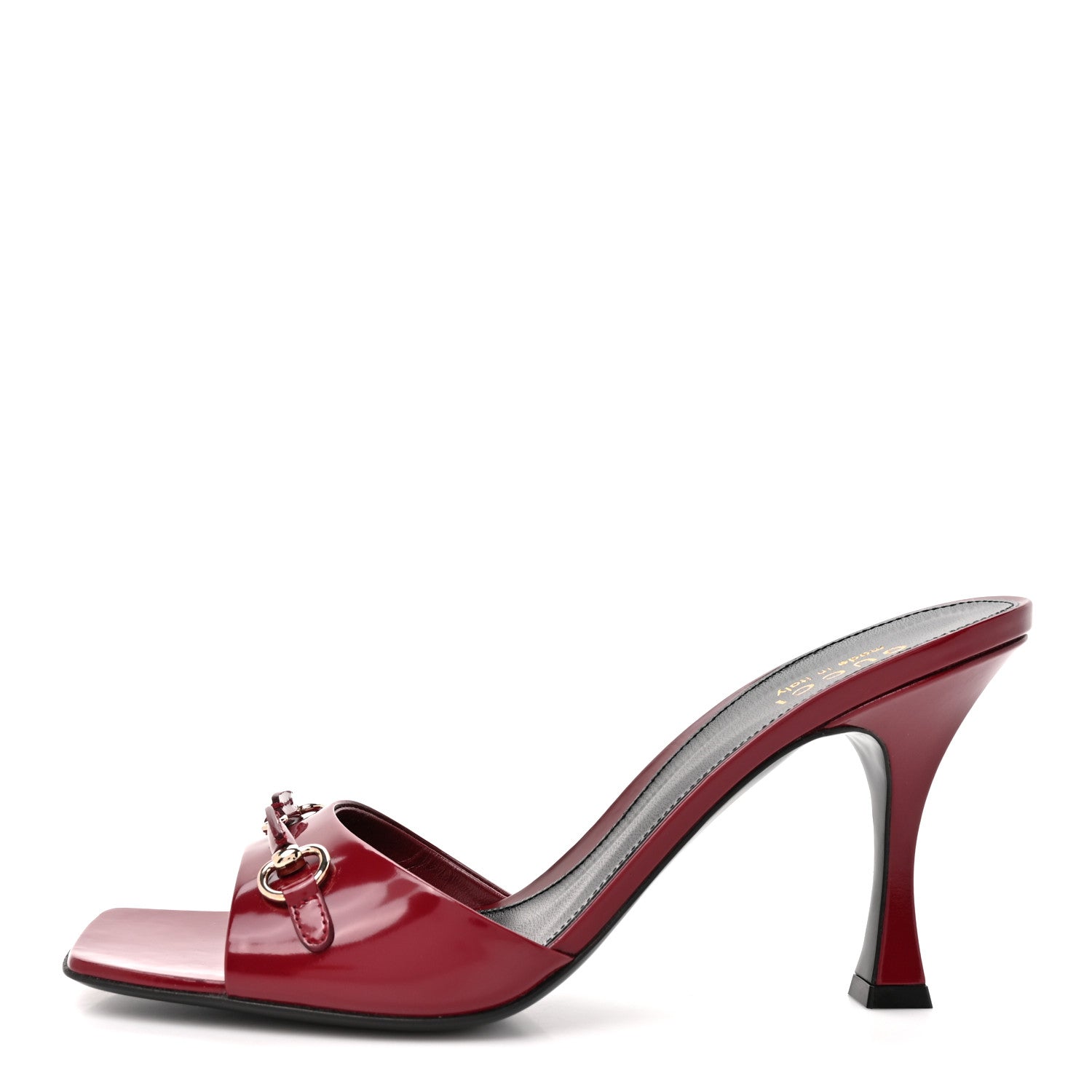 Gucci Nappa Regent Strappy Horsebit Sandals 39 Maple Red 1 of 11