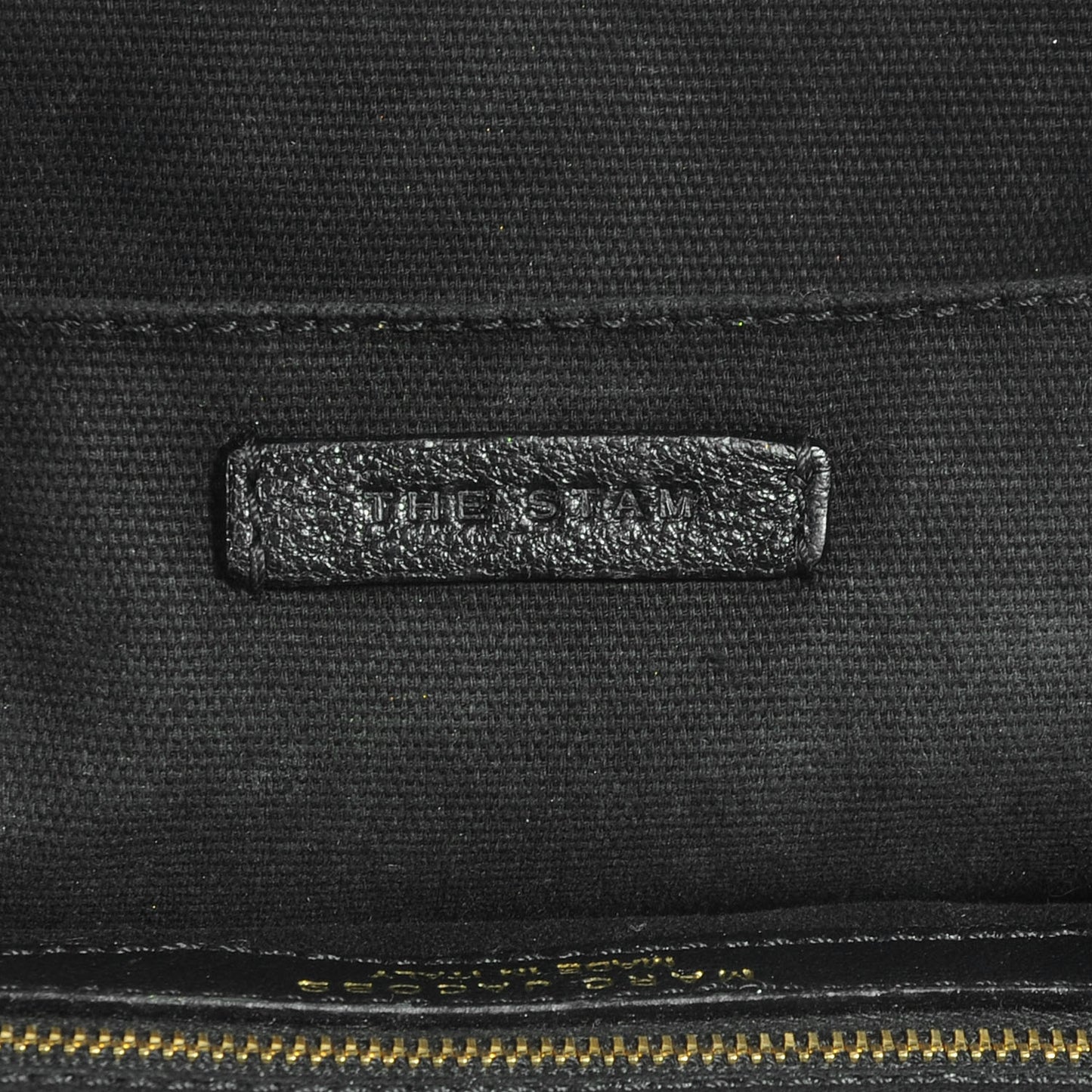 Quilted Leather Stam Black