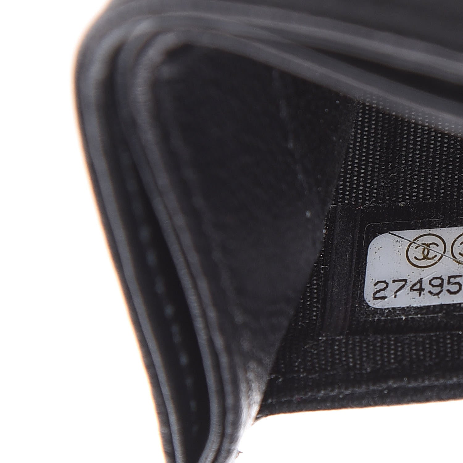 Chanel Lambskin Camellia Embossed Card Holder Black 8 of 9