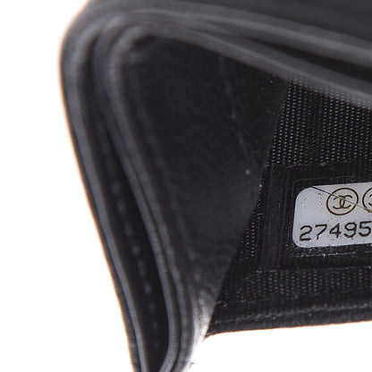 Chanel Lambskin Camellia Embossed Card Holder Black 8 of 9