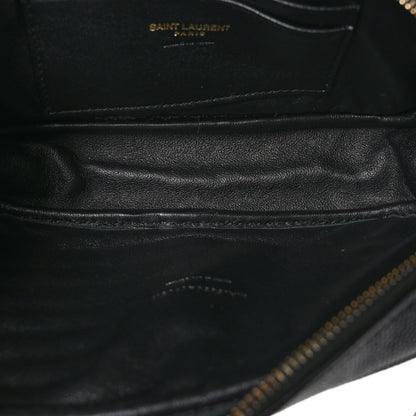 Saint Laurent Grain De Poudre Matelasse Monogram Mini Lou Camera Bag Black 5 of 10