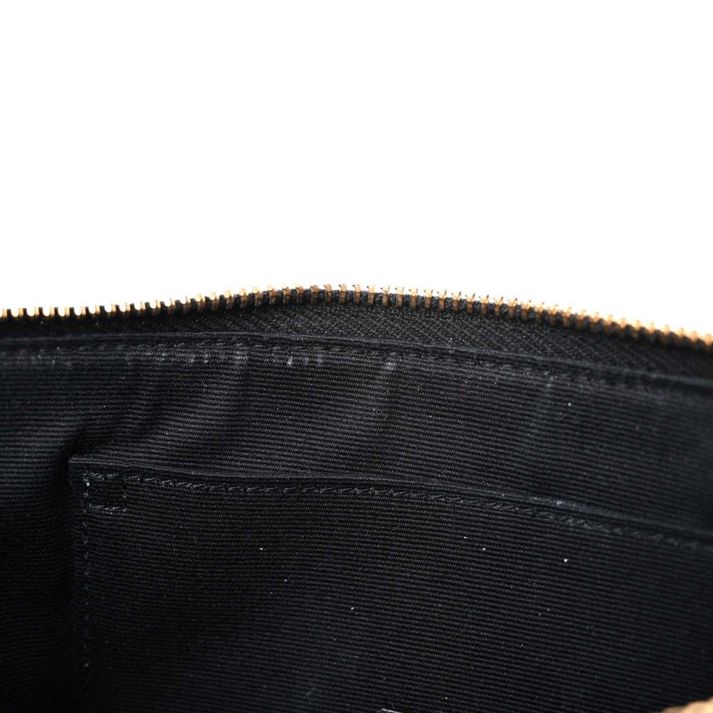 Grain De Poudre Chevron Monogram Large Bill Pouch Black