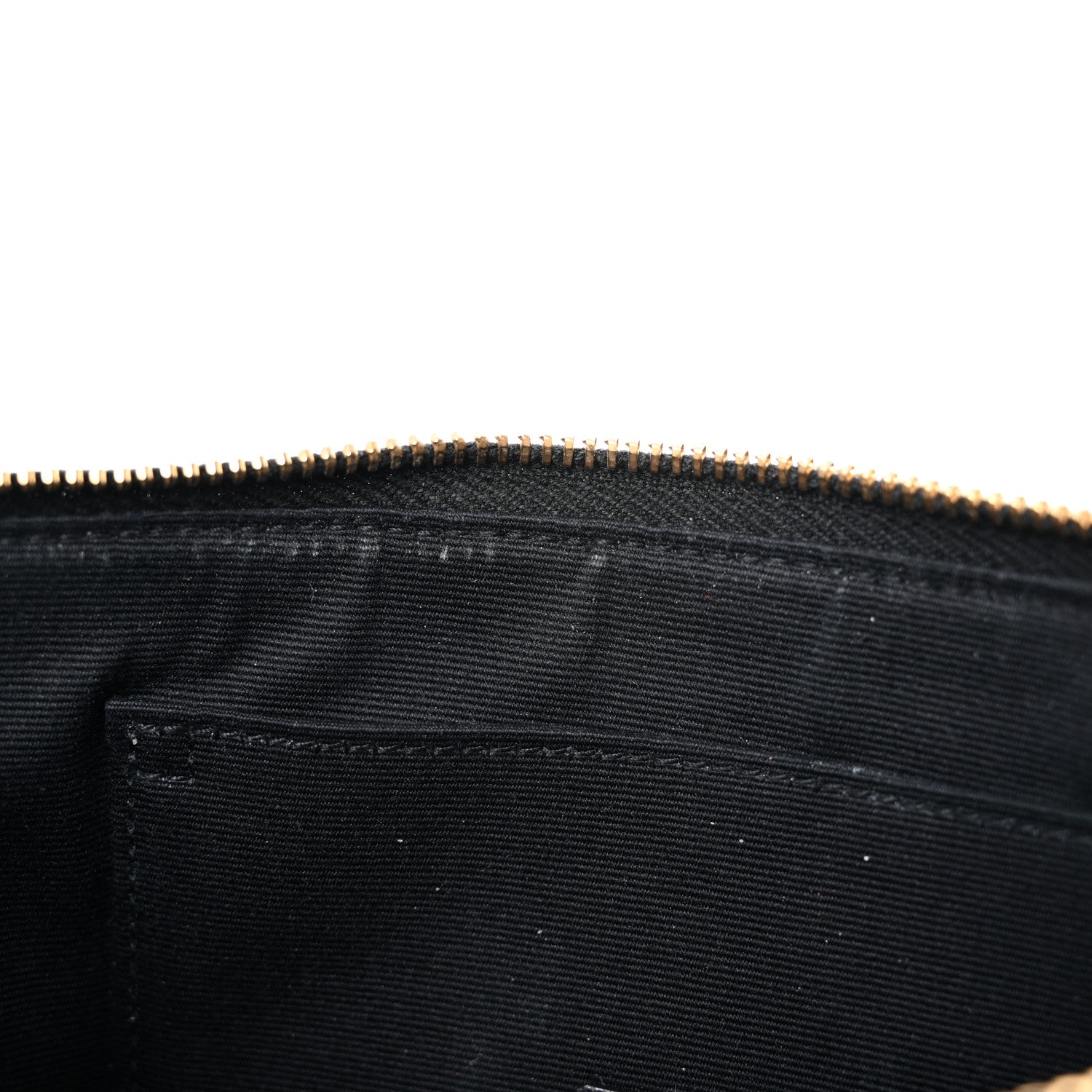 Saint Laurent Grain De Poudre Chevron Monogram Large Bill Pouch Black 8 of 10