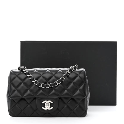 Chanel Lambskin Quilted Mini Rectangular Flap Black 11 of 11