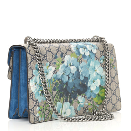 Gucci GG Supreme Monogram Blooms Small Dionysus Shoulder Bag Beige Navy Vintage Blue 3 of 18