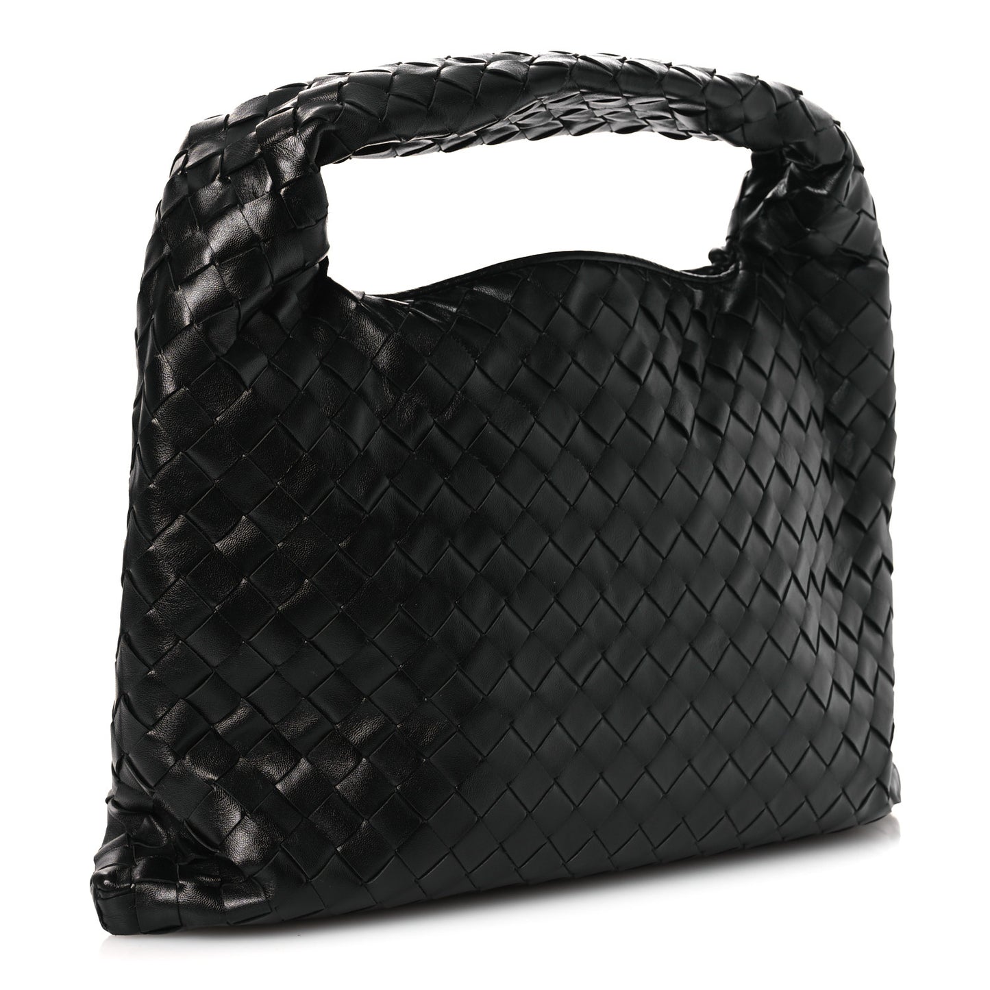 Calfskin Intrecciato Small Hop Black