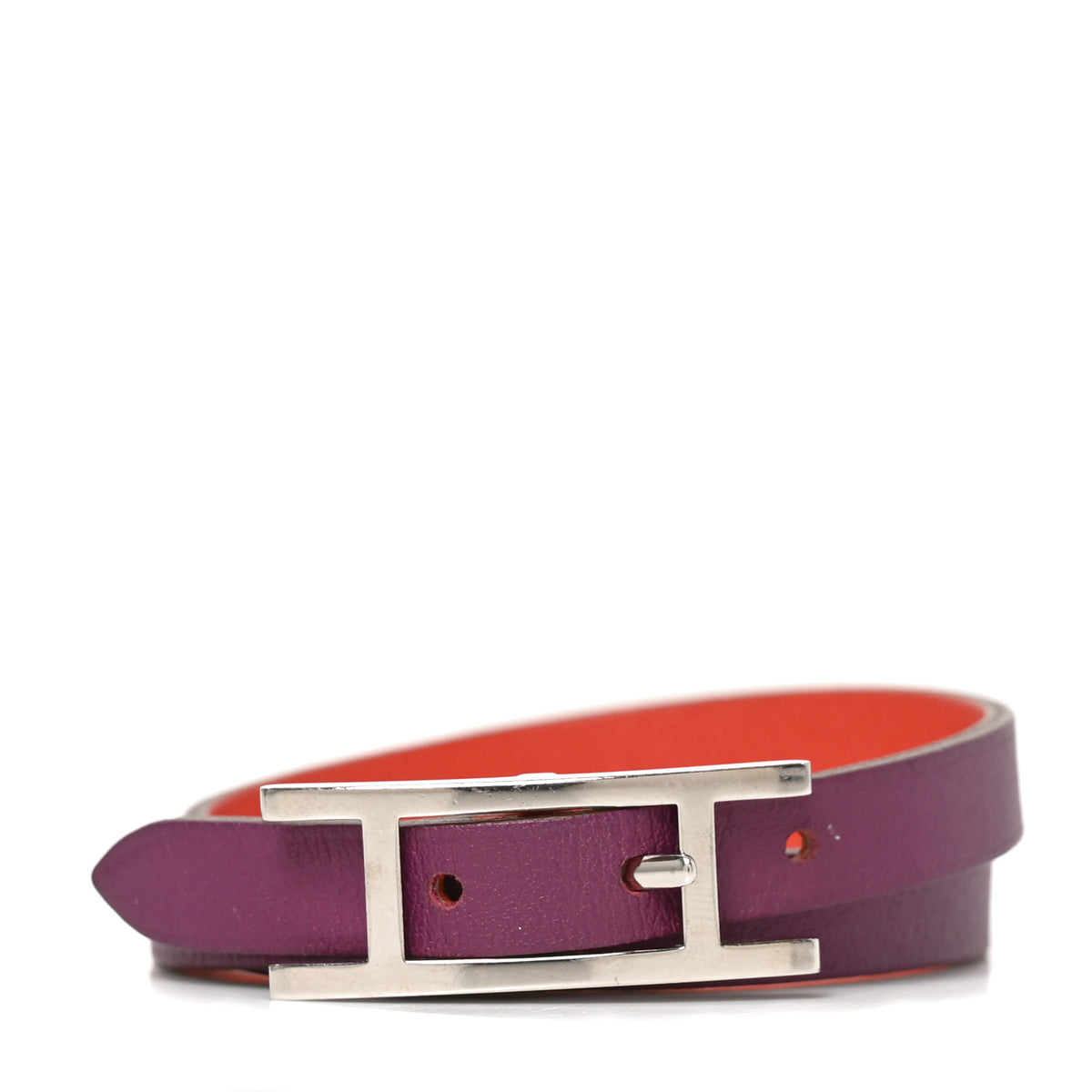 Hermes Swift Behapi Double Tour Bracelet Anemone Capucine 1 of 5