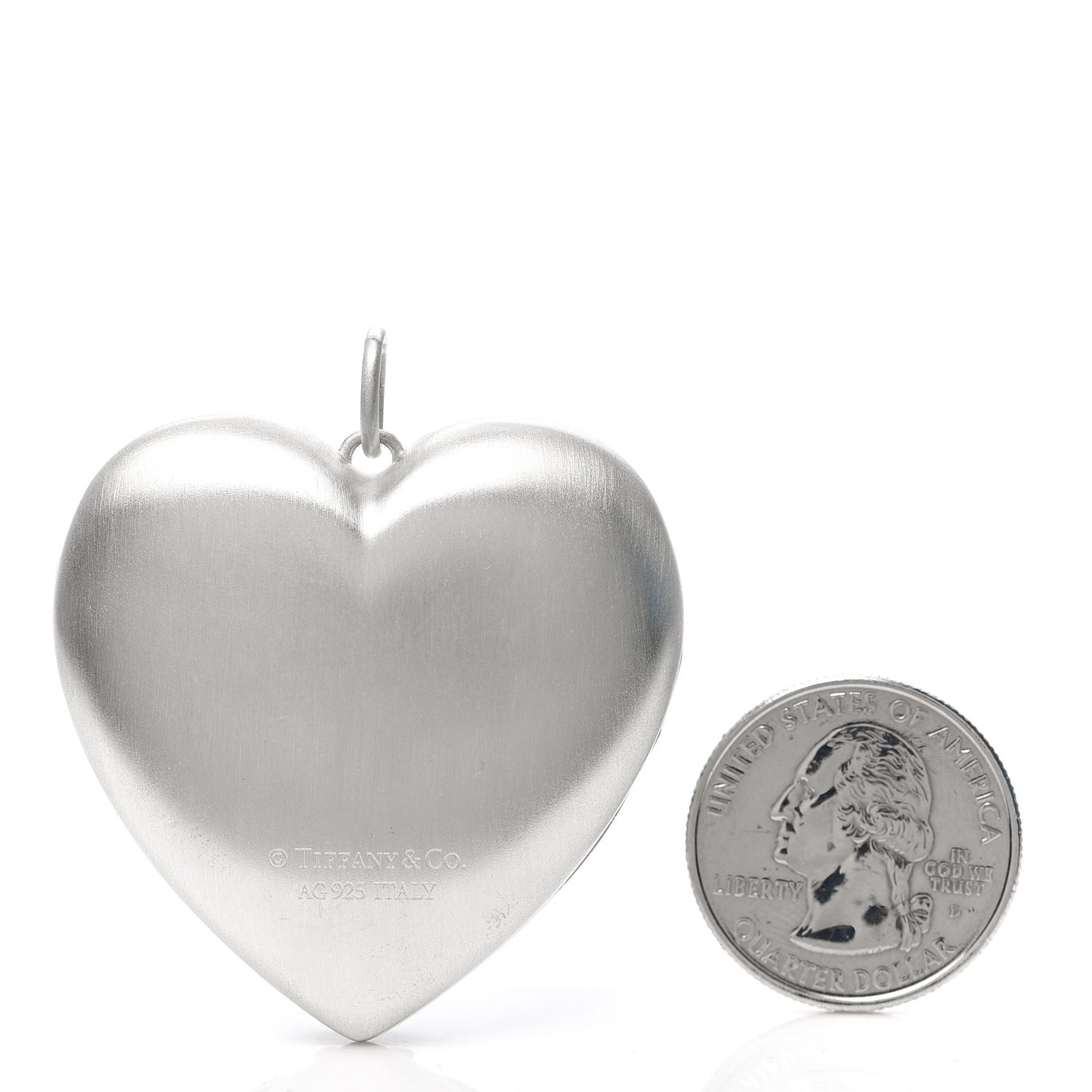 Sterling Silver Large Ziegfeld Daisy Heart Locket Pendant