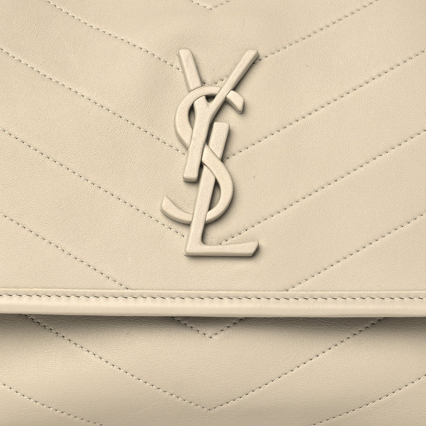 Lambskin Matelasse Monogram Medium Niki Chain Satchel Ivory