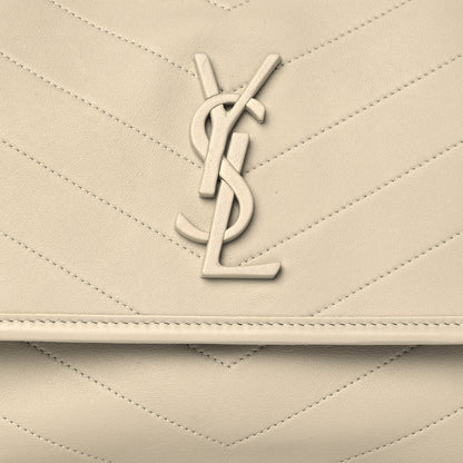 Saint Laurent Lambskin Matelasse Monogram Medium Niki Chain Satchel Ivory 7 of 9