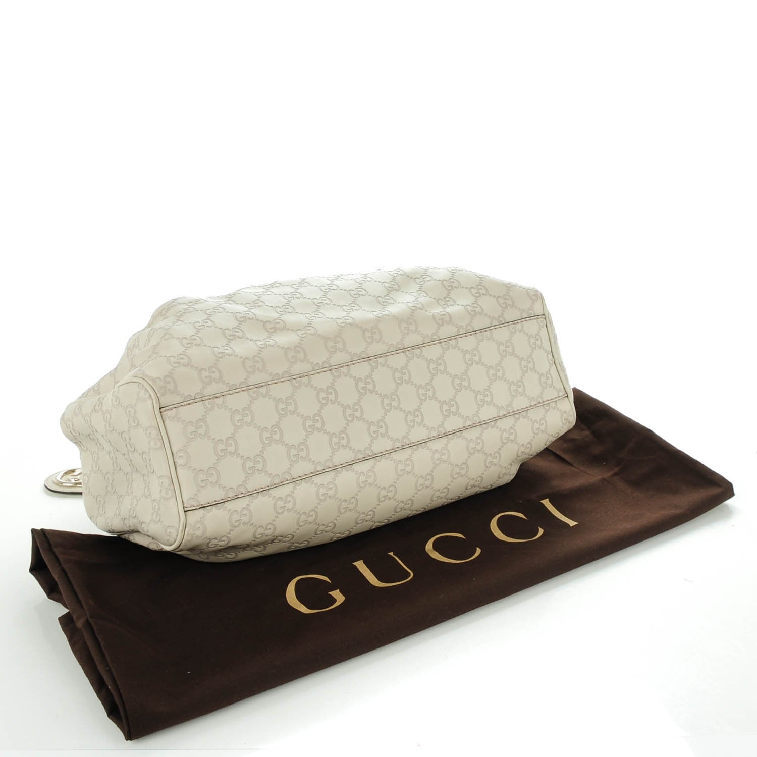 Gucci Guccissima Medium Sukey Tote Mystic White 4 of 8