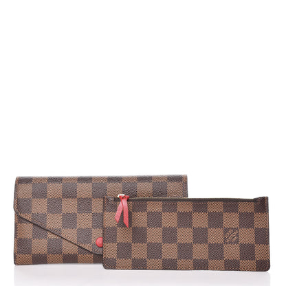Louis Vuitton Damier Ebene Josephine Wallet Red 2 of 12