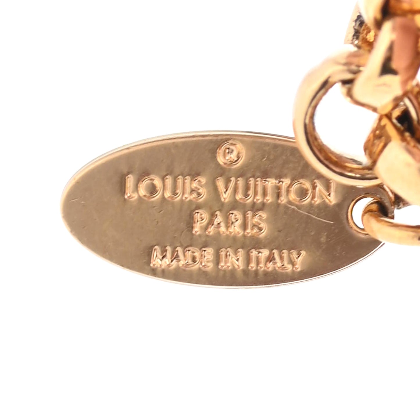 Fleur De Monogram Bag Charm Dore