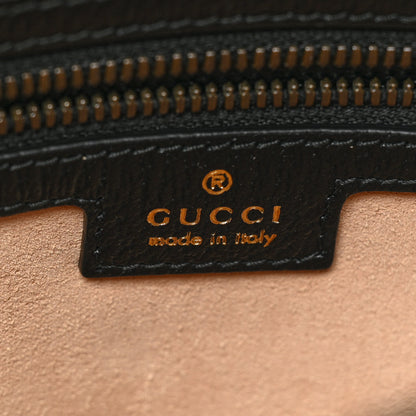 Gucci Textured Dollar Calfskin Stripe Studded Large Diana Tote Bag Black Multicolor 8 of 14