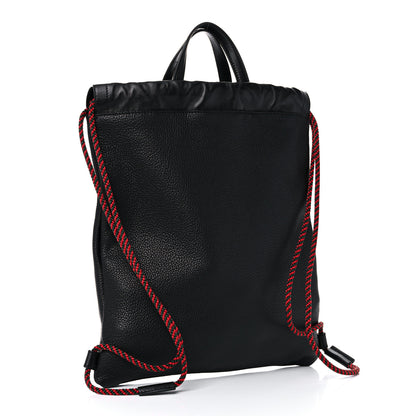 Gucci Calfskin Logo Drawstring Backpack Black 4 of 12