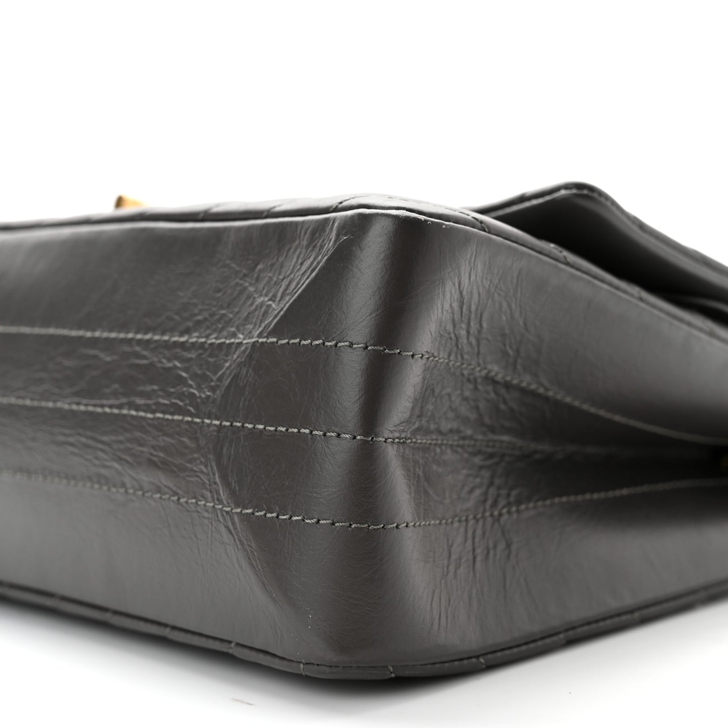 Aged Calfskin Chevron Quilted 2.55 Reissue 226 Flap Dark Grey