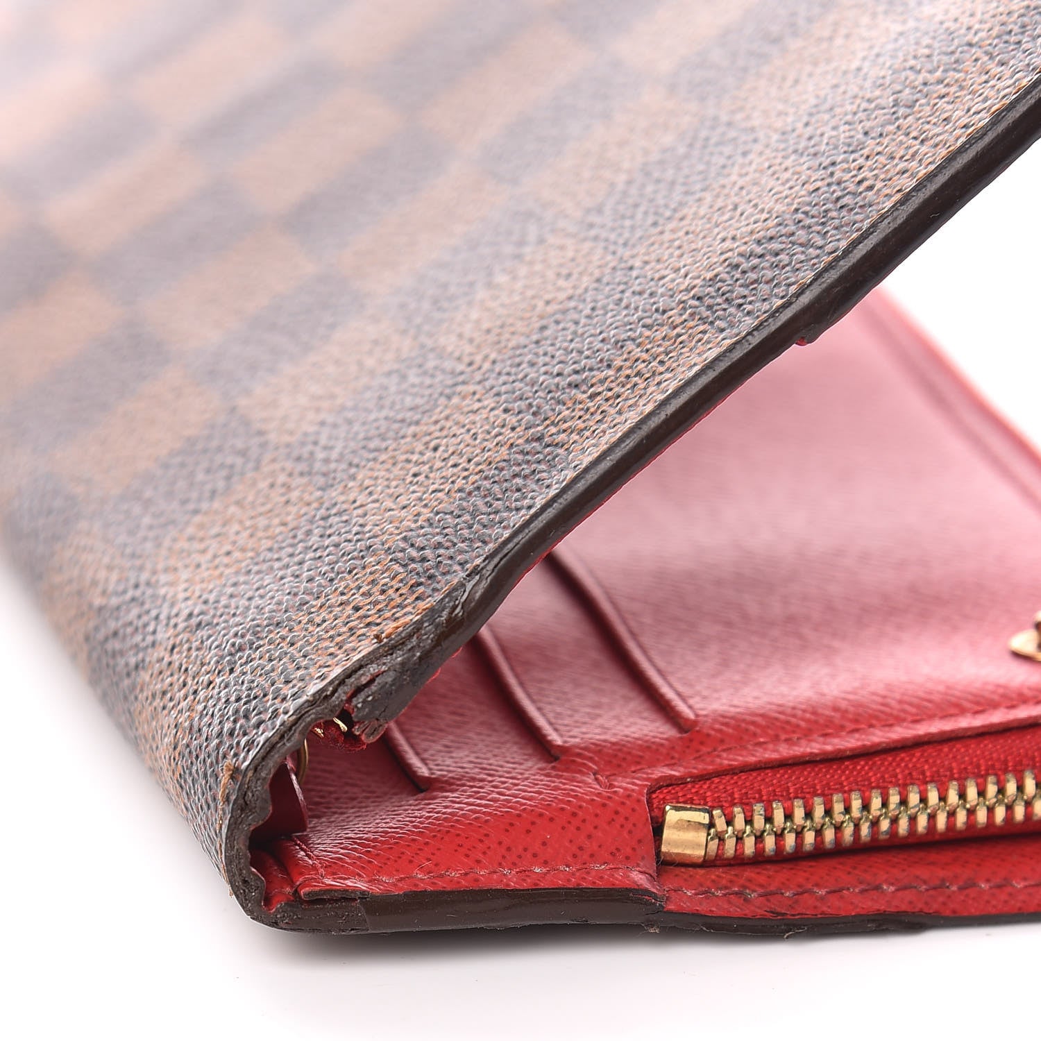 Louis Vuitton Damier Ebene Insolite Wallet Red 8 of 9
