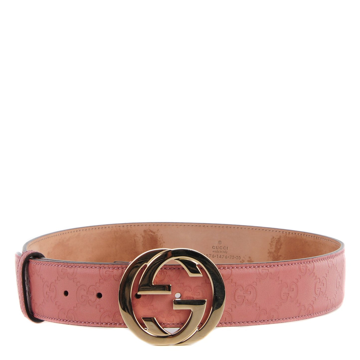 Guccissima Interlocking G Belt 75 30 Pink